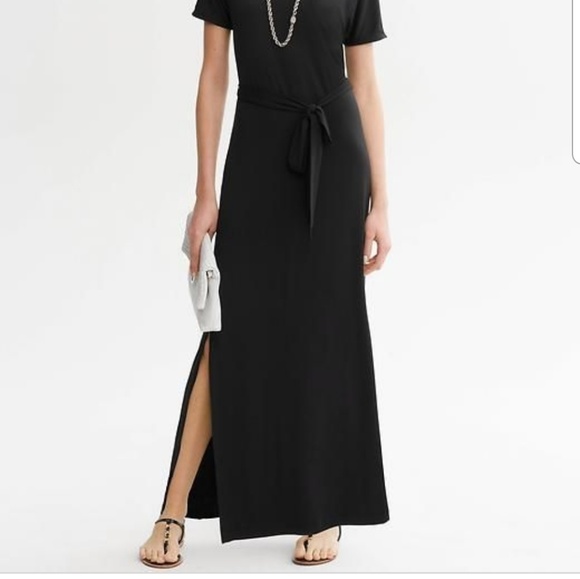 Banana Republic Black Tie-Front Patio Dress - Picture 4 of 8